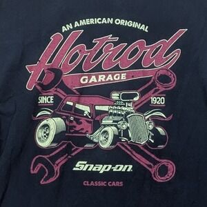 Snap On Hot Rod‎ Garage Classic Cars T Shirt Black Graphic Tee Men's Large?